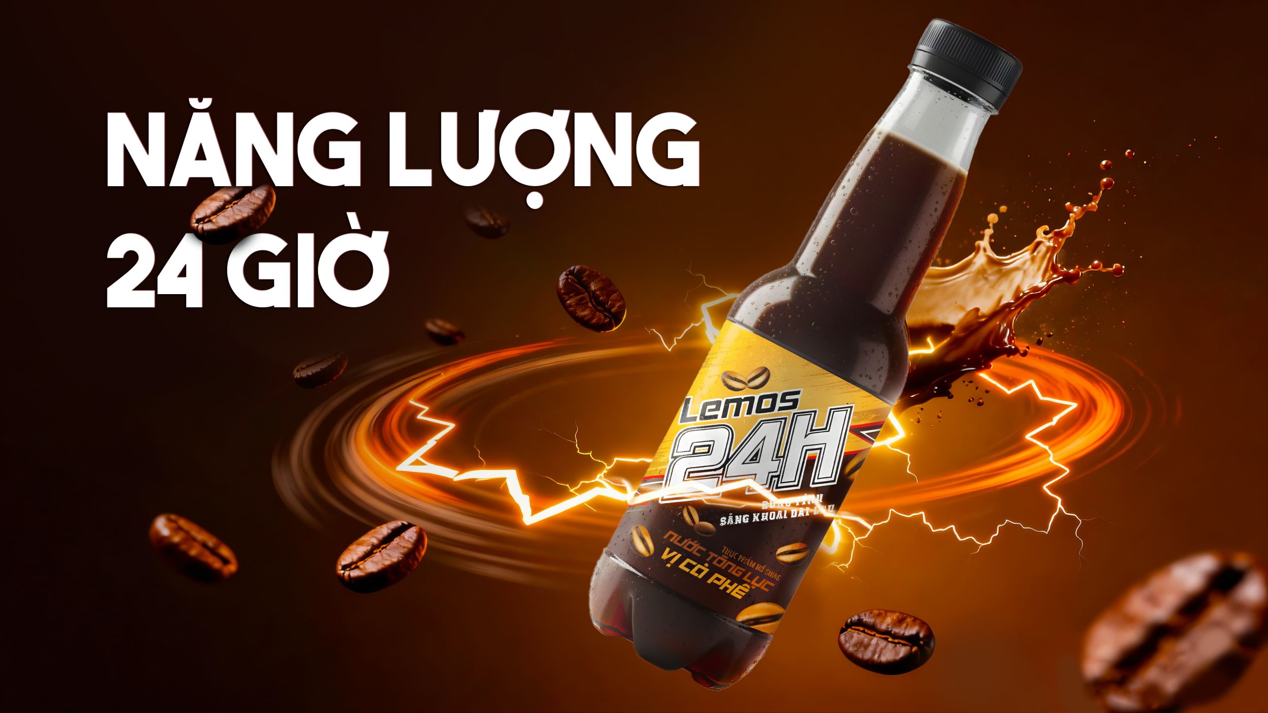 Nước Tăng lực vị cafe Lemos 24h – Nguồn năng lượng đầu xuân bừng tỉnh mỗi ngày