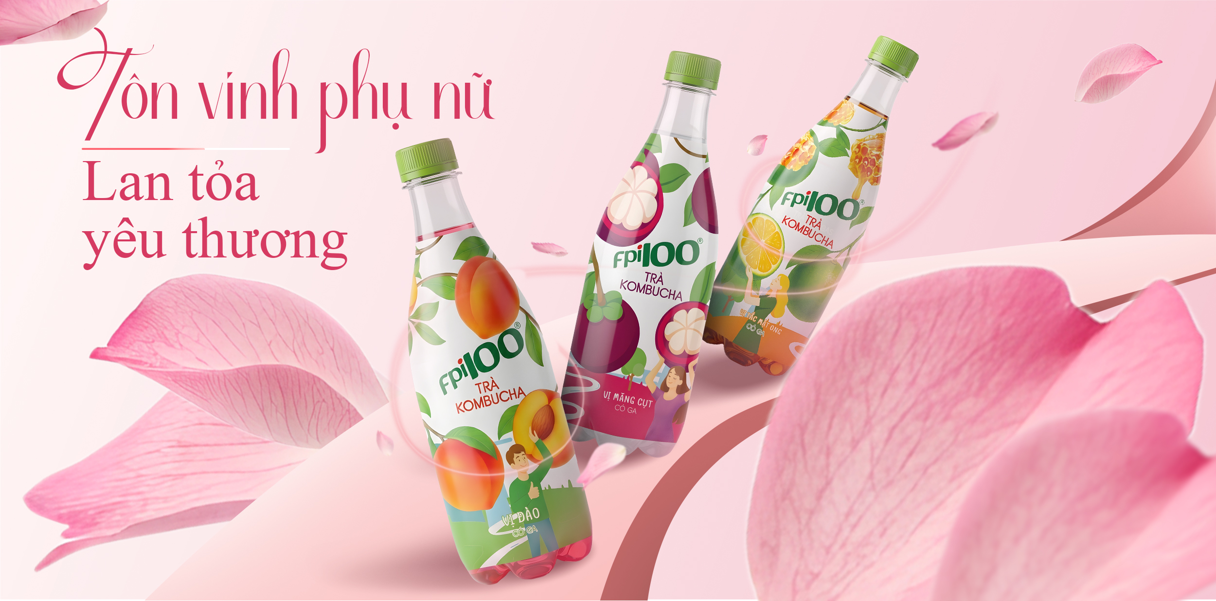 Kombucha FPI100 — Ba Hương Vị, Một Vẻ Đẹp: Ngọt Ngào Theo Cách Của Bạn